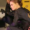 BONES:  Cam (Tamara Taylor, L) and Brennan (Emily Deschanel, R) investigate a crime scene in a parking garage in the "The Master in the Slop" episode of BONES airing Friday, Jan. 24 (8:00-9:00 PM ET/PT) on FOX.  ©2013 Fox Broadcasting Co.  Cr:  Patrick McElhenney/FOX