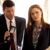 BONES:  Brennan (Emily Deschanel, R) and Booth (David Boreanaz, L) search for a terrorist in the &quot;The Source in the Sludge&quot; Time Period Premiere episode of BONES airing Monday, March 10 (8:00-9:00 PM ET/PT) on FOX.  &#xa9;2014 Fox Broadcasting Co.  Cr:  Patrick McElhenney/FOX