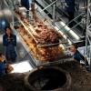 BONES:  Brennan (Emily Deschanel, second from L), Cam (Tamara Taylor, L), Angela (Michaela Conlin, third from L) and Hodgins (TJ Thyne, R) investigate a murder in the &quot;The Repo Man in the Septic Tank&quot; episode of BONES airing Monday, March 17 (8:00-9:00 PM ET/PT) on FOX. &#xa9;2014 Fox Broadcasting Co.  Cr:  Ray Mickshaw/FOX