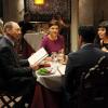 BONES: Cam (Tamara Taylor, R) meets Arastoo's (guest star Pej Vahdat, second from R) parents (guest stars Shohreh Aghdashloo, second from L, and Braeden Marcott, L) in the &quot;The Cold in the Case&quot; episode of BONES airing Friday, April 14 (8:00-9:00 PM ET/PT) on FOX. &#xa9;2014 Fox Broadcasting Co. Cr: Ray Mickshaw/FOX