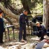 BONES: L-R:  The Jeffersonian team, Asst. U.S. Attorney Caroline Julian (guest star Patricia Belcher), Dr. Clark Edison (guest star Eugene Byrd), Brennan (Emily Deschanel) and Cam (Tamara Taylor) investigate the death of the daughter of a wealthy family whose remains were found in a national park in the &quot;The Nail in the Coffin&quot; episode of BONES airing Monday, April 21 (8:00-9:00 PM ET/PT) on FOX. &#xa9;2014 Fox Broadcasting Co. Cr: Patrick McElhenney/FOX