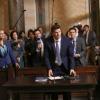 BONES:  Booth (David Boreanaz, C) is questioned by a Senate subcommittee while Brennan (Emily Deschanel, L) looks on in the "The Recluse in the Recliner" Season Finale episode of BONES airing Monday, May 19 (8:00-9:00 PM ET/PT) on FOX.  ©2014 Fox Broadcasting Co.  Cr:  Patrick McElhenney/FOX