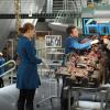 BONES:  Brennan (Emily Deschanel, L), Hodgins (TJ Thyne, C) and Jeffersonian intern Colin Fisher (guest star Joel David Moore, R) examine remains that have been burned into a recliner in the &quot;The Recluse in the Recliner&quot; Season Finale episode of BONES airing Monday, May 19 (8:00-9:00 PM ET/PT) on FOX.  &#xa9;2014 Fox Broadcasting Co.  Cr:  Ray Mickshaw/FOX