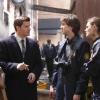 BONES:  Brennan (Emily Deschanel, R) and Booth (David Boreanaz, L) search the mole tunnels beneath D.C. in order to solve the murder of a young woman in the BONES episode "The Woman in the Tunnel" airing Wednesday, Feb. 1 (9:00-10:00 PM ET/PT) on FOX.  Also pictured:  Eric Millegan (C).  ©2006 Fox Broadcasting Co.  Cr:  Isabella Vosmikova/FOX