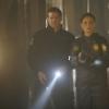 BONES:  Brennan (Emily Deschanel, R) and Booth (David Boreanaz, L) search the mole tunnels beneath D.C. in order to solve the murder of a young woman in the BONES episode "The Woman in the Tunnel" airing Wednesday, March 22 (8:00-9:00 PM ET/PT) on FOX.
©2006 Fox Broadcasting Co.  Cr:  Isabella Vosmikova/FOX