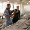 BONES: While working in New Orleans, Brennan (Emily Deschanel, C) becomes the prime suspect in a murder involving the use of Voodoo, and Booth (David Boreanaz, R) tries to clear her name in the BONES episode "The Man in the Morgue" airing Wednesday, April 19 (8:00-9:00 PM ET/PT) on FOX.  Also pictured:  Scott Lawrence (L).  ©2006 Fox Broadcasting Co. Cr: Sam Urdank/FOX