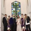 BONES:  Hodgins (TJ Thyne, fourth from L), Angela (MIchaela Conlin, third from right) and their wedding party in the BONES season finale episode "Stargazer in a Puddle" airing Wednesday, May 16 (8:00-9:00 PM ET/PT) on FOX.  Also pictured L-R: David Boreanaz, Tamara Taylor, Eric Millegan, Emily Deschanel and guest star Billy Gibbons.  ©2007 Fox Broadcasting Co.  Cr:  Michael Becker/FOX