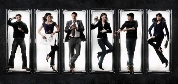 BONES:  Pictured L-R:  TJ Thyne, Michaela Conlin, David Boreanaz, Emily Deschanel, Eric Millegan and Tamara Taylor in the second season of BONES premiering Wednesday, Aug. 30 (8:00-9:00 PM ET/PT) on FOX. ©2006 Fox Broadcasting Co. Cr: Art Streiber/FOX  