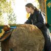 BONES:  Brennan (Emily Deschanel) examines a 20-year-old skull of a teenager found in a high school time capsule in the BONES episode &quot;The Boy in the Time Capsule&quot; airing Tuesday, Nov. 13 (8:00-9:00 PM ET/PT) on FOX.  &copy;2007 Fox Broadcasting Co.  Cr:  Isabella Vosmikova/FOX