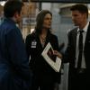 BONES: Brennan (Emily Deschanel, C), Booth (David Boreanaz, R) and Zack (Eric Millegan, L) identify the remains of an important local religious figure in the BONES  episode &quot;The Knight on the Grid&quot; airing Tuesday, Nov. 20 (8:00-9:00 PM ET/PT) on FOX.  &copy;2007 Fox Broadcasting Co.  Cr:  Isabella Vosmikova/FOX