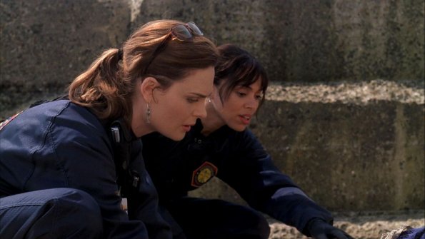 BONES: Brennan (Emily Deschanel, L) and Cam (Tamara Taylor, R) find a severed body in the Chesapeake Bay in the BONES episode "The He in the She" airing Wednesday, Oct. 8 (8:00-9:00 PM ET/PT) on FOX. ©2008 Fox Broadcasting Co. Cr: FOX BONES: Brennan (Emily Deschanel, L) and Cam (Tamara Taylor, R) find a severed body in the Chesapeake Bay in the BONES episode "The He in the She" airing Wednesday, Oct. 8 (8:00-9:00 PM ET/PT) on FOX. ©2008 Fox Broadcasting Co. Cr: FOX