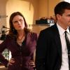 BONES:  Booth (David Boreanaz, R) and Brennan (Emily Deschanel, L) question an inventor when the body of a man thought to be his father is found in the aftermath of a meth lab explosion in the BONES episode &quot;The Con Man in the Meth Lab&quot; airing Wednesday, Nov. 12 (8:00-9:00 PM ET/PT) on FOX.  &copy;2008 Fox Broadcasting Co.  Cr:  Greg Gayne/FOX