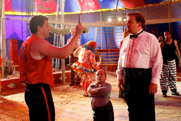 BONES: Booth (David Boreanaz, L) reveals to Ringmaster Henry Simon (guest star Andy Richter, R) and his assistant Lavalle (Ed Gale, C) that he and Brennan have been working undercover in the BONES episode "Double Trouble in the Panhandle" premiering in its new time period Thursday, Jan. 15 (8:00-9:00 PM ET/PT) on FOX. ©2008 Fox Broadcasting Co. Cr: Greg Gayne/FOX BONES: Booth (David Boreanaz, L) reveals to Ringmaster Henry Simon (guest star Andy Richter, R) and his assistant Lavalle (Ed Gale, C) that he and Brennan have been working undercover in the BONES episode "Double Trouble in the Panhandle" premiering in its new time period Thursday, Jan. 15 (8:00-9:00 PM ET/PT) on FOX. ©2008 Fox Broadcasting Co. Cr: Greg Gayne/FOX