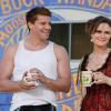 BONES:   Hoping to find evidence that will lead them to solve the murder of conjoined twin girls, Booth (David Boreanaz, L) and Brennan (Emily Deschanel, R) go undercover in the circus as a knife-throwing team in the BONES episode &quot;Double Trouble in the Panhandle&quot; premiering in its new time period Thursday, Jan. 15 (8:00-9:00 PM ET/PT) on FOX.  &Acirc;&copy;2008 Fox Broadcasting Co.  Cr:  Greg Gayne/FOX