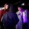 BONES:  Booth (David Boreanaz, R) and Brennan (Emily Deschanel, L) search for the remains of Booth's friend's sister in the BONES episode &quot;The Girl in the Mask&quot; airing Thursday, April 23 (8:00-9:00 PM ET/PT) on FOX.  &#xa9;2009 Fox Broadcasting Co.  Cr:  Greg Gayne/FOX
