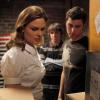 BONES: In an episode with a twist,  Brennan (Emily Deschanel, L), Sweets (John Francis Daley, R) and Zack (guest star Eric Millegan, C) find a clue in the murder investigation in the BONES season finale episode &quot;The End in the Beginning&quot; airing Thursday, May 14 (8:00-9:00 PM ET/PT) on FOX.  &#xa9;2009 Fox Broadcasting Co.  Cr:  Greg Gayne/FOX