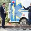 BONES:  Brennan (Emily Deschanel, R) and Booth (David Boreanaz, L) examine the remains of a young man whose body is found dismembered along a train track in the BONES episode &quot;The Plain in the Prodigy&quot; airing Thursday, Oct. 1 (8:00-9:00 PM ET/PT) on FOX.  &#xa9;2009 Fox Broadcasting Co.  Cr:  Greg Gayne/FOX