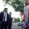 BONES:  Brennan (Emily Deschanel, R) and Booth (David Boreanaz, L) interview a group of neighbors in the BONES episode &quot;The Beautiful Day in the Neighborhood&quot; airing Thursday, Oct. 8 (8:00-9:00 PM ET/PT) on FOX.  &#xa9;2009 Fox Broadcast Company.  Cr:  Greg Gayne/FOX