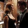 BONES:  Brennan (Emily Deschanel, L) and Booth (David Boreanaz, R) share an intimate moment when they attend a party for the opening of an Egyptology exhibit in the BONES episode &quot;A Night at the Bones Museum&quot; airing Thursday, Oct. 15 (8:00-9:00 PM ET/PT) on FOX.  &#xa9;2009 Fox Broadcasting Co.  Cr:  Greg Gayne/FOX
