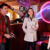 BONES:  Brennan (Emily Deschanel, C) and Booth (David Boreanaz, L) interview diner owner Blaine Miller (guest star Dean Haglund, R) during their investigation of a death in the desert, near Roswell, NM in the BONES episode &quot;The X in the File&quot; airing Thursday,  Jan. 14 (8:00-9:00 PM ET/PT) on FOX.  &#xa9;2009 Fox Broadcasting Co.  Cr:  Greg Gayne/FOX
