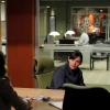 BONES:  Brennan and Booth (David Boreanaz, R) interview McKenna Grant (guest star Clea Duvall, L), a subway worker who they believe is involved with the case in the BONES episode &quot;The Bones on the Blue Line&quot; airing Thursday, April 1 (8:00-9:00 PM ET/PT) on FOX.  &#xa9;2010 Fox Broadcasting Co.  Cr:  Greg Gayne/FOX