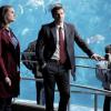 BONES:  Brennan (Emily Deschanel, L) and Booth (David Boreanaz, C) question inspirational speaker Dr. Marilyn Stoddard (Tembi Locke,           R) when the remains of an inspirational speaker are found in a shark tank in the BONES episode &quot;The Predator in the Pool&quot; airing Thursday, April 22 (8:00-9:00 PM ET/PT) on FOX.  &#xa9;2010 Fox Broadcasting Co.  Cr:  Greg Gayne/FOX