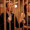 BONES:  Hodgins (TJ Thyne, L) and Angela (Michaela Conlin, R) are arrested driving back to the Jeffersonian from a crime scene in the BONES episode "The Witch in the Wardrobe" airing Thursday, May 6 (8:00-9:00 PM ET/PT) on FOX.  ©2010 Fox Broadcasting Co.  Cr:  Greg Gayne/FOX