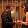 BONES:  After they are arrested driving back from a crime scene, Hodgins (TJ Thyne, L) and Angela (Michaela Conlin, R) make an important decision in the BONES episode "The Witch in the Wardrobe" airing Thursday, May 6 (8:00-9:00 PM ET/PT) on FOX.  ©2010 Fox Broadcasting Co.  Cr:  Greg Gayne/FOX