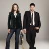 BONES: Emily Deschanel as Dr. Temperance Brennan (L) and David Boreanaz as FBI Special Agent Seeley Booth (R). The fifth season of BONES premieres Thursday, Sept. 17 (8:00-9:00 PM ET/PT) on FOX.  ©2009 Fox Broadcasting Co.  Cr:  Brian Bowen Smith/FOX