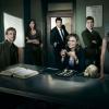 BONES:   L-R:  TJ Thyne, Michaela Conlin, David Boreanaz, Emily Deschanel, John Francis Daley and Tamara Taylor.  The fifth season of BONES premieres Thursday, Sept. 17 (8:00-9:00 PM ET/PT) on FOX.  ©2009 Fox Broadcasting Co.  Cr:  Brian Bowen Smith/FOX
