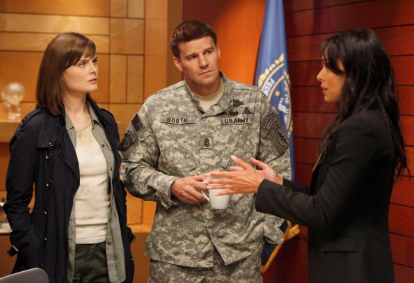 BONES:  Brennan (Emily Deschanel, L) and Booth (David Boreanaz, C) return to Washington, D.C. to help Cam (Tamara Taylor, R) solve a tough case in the BONES season premiere episode &quot;The Mastodon in the Room&quot; airing Thursday, Sept. 23 (8:00-9:00 PM ET/PT) on FOX.  &#xa9;2010 Fox Broadcasting Co.  Cr:  Greg Gayne/FOX