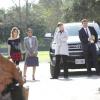 Booth and Brennan bring Amber, a student at the high school, and Ms. Hanover to the crime scene.