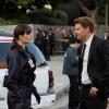 BONES:  Brennan (Emily Deschanel, L) and Booth (David Boreanaz, R) try to piece together the exact location and identity of the sniper who fired at &quot;The Gravedigger&quot; in &quot;The Bullet in the Brain&quot; episode of BONES airing Thursday,  Jan. 27 (9:00-10:00 PM ET/PT) on FOX.  &#xa9;2011 Fox Broadcasting Co.  Cr:  Ray Mickshaw/FOX