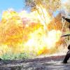 BONES:  Booth (David Boreanaz) is caught in an explosion as he chases a suspect in "The Bullet in the Brain" episode of BONES airing Thursday,  Jan. 27 (9:00-10:00 PM ET/PT) on FOX.  ©2011 Fox Broadcasting Co.  Cr:  Ray Mickshaw/FOX