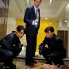 BONES:  Brennan (Emily Deschanel, R), Booth (David Boreanaz, C) and Cam (Tamara Taylor, L) are called in to identify a body discovered in the shower of an upscale home in "The Body in the Bag" episode of BONES airing Thursday, Jan. 20 (9:00-10:00 PM ET/PT) on FOX.  ©2011 Fox Broadcasting Co.  Cr:  Richard Foreman/FOX