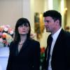 BONES:  Brennan (Emily Deschanel, L) and Booth (David Boreanaz, R) question a &quot;bridezilla&quot; when they investigate the death of her wedding planner in &quot;The Bikini in the Soup&quot; episode of BONES airing Thursday, Feb. 17 (9:00-10:00 PM ET/PT) on FOX.  &#xa9;2011 Fox Broadcasting Co.  Cr:  Ray Mickshaw/FOX