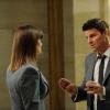 BONES:  Brennan (Emily Deschanel, L) and Booth (David Boreanaz, R) will go to any lengths necessary to ensure justice is served when they try to catch suspect-at-large Jacob Broadsky in &quot;The Killer in the Crosshairs&quot; episode of BONES airing Thursday, March 10 (9:00-10:00 PM ET/PT) on FOX.  &#xa9;2011 Fox Broadcasting Co.  Cr:  Ray Mickshaw/FOX