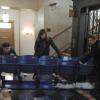 BONES:  Booth (David Boreanaz, R) enlists Brennan (Emily Deschanel, C) and Sweets (John Francis Daley, L) to help him move stadium seats into his apartment in "The Blackout in the Blizzard" episode of BONES airing Thursday, March 17 (9:00-10:00 PM ET/PT) on FOX.  ©2011 Fox Broadcasting Company.  Cr:  Richard Foreman/FOX