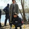 BONES:  Brennan (Emily Deschanel, R) and Booth (David Boreanaz, L) investigate seven pairs of dismembered feet found washed ashore after a flood in &quot;The Feet on the Beach&quot; episode of BONES airing Thursday, April 7 (9:00-10:00 PM ET/PT) on FOX.  &#xa9;2011 Fox Broadcasting Co.  Cr:  Ray Mickshaw/FOX