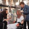 BONES:  When a 15-year-old Jane Doe (guest star McKenzie Applegate, C) is found on the streets, it is up to Hodgins (TJ Thyne, R) and the Jeffersonian team, with the help of a Child Protective Services Agent (guest star Michelle Gardner, L), to figure out her history and if she is responsible for a recent murder in &quot;The Signs in the Silence&quot; episode of BONES airing Thursday, May 5 (9:00-10:00 PM ET/PT) on FOX.  &#xa9;2011 Fox Broadcasting Co.  Cr:  Adam Taylor/FOX