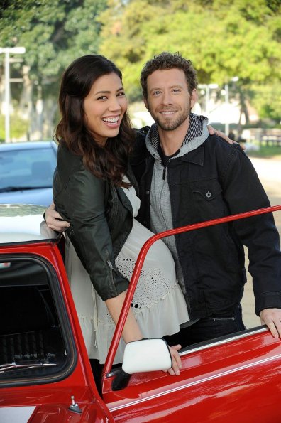 BONES:  Parents-to-be Hodgins (TJ Thyne, R) and Angela (Michaela Conlin, L) in &quot;The Signs in the Silence&quot; episode of BONES airing Thursday, May 5 (9:00-10:00 PM ET/PT) on FOX.  &#xa9;2011 Fox Broadcasting Co.  Cr:  Ray Mickshaw/FOX