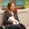 BONES:  Brennan (Emily Deschanel) waits to meet Angela's and Hodgins' new baby in &quot;The Change in the Game&quot; season finale episode of BONES airing Thursday, May 19 (9:00-10:00 PM ET/PT) on FOX.  &#xa9;2011 Fox Broadcasting Co.  Cr:  Adam Taylor/FOX