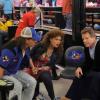 BONES:  Max (guest star Ryan O'Neal, R) helps Brennan (Emily Deschanel, C) and Booth (David Boreanaz, L) when they go undercover at a bowling alley in "The Change in the Game" season finale episode of BONES airing Thursday, May 19 (9:00-10:00 PM ET/PT) on FOX.  ©2011 Fox Broadcasting Co.  Cr:  Ray Mickshaw/FOX