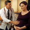 BONES:  Brennan (Emily Deschanel, R) and Booth (David Boreanaz, L) acclimate to their new life as a pregnant couple in "The Memories in the Shallow Grave" season seven premiere of BONES airing Thursday, Nov. 3 (9:00-10:00 ET/PT) on FOX.  ©2011 Fox Broadcasting Co. Cr:  Beth Dubber/FOX