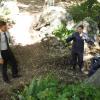 BONES:  Brennan (Emily Deschanel, C), Booth (David Boreanaz, L) and Hodgins (TJ Thyne, R) investigate remains found in a paintball field in "The Memories in the Shallow Grave" season seven premiere of BONES airing Thursday, Nov. 3 (9:00-10:00 ET/PT) on FOX.  ©2011 Fox Broadcasting Co. Cr:  Beth Dubber/FOX
