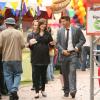 BONES:  Brennan (Emily Deschanel, L) and Booth (David Boreanaz, R) attend the Gluttony Games, an eating contest, in &quot;The Hot Dog in the Competition&quot; episode of BONES airing Thursday, Nov. 10 (9:00-10:00 PM ET/PT) on FOX.  &#xa9;2011 Fox Broadcasting Co.  Cr:  Patrick McElhenney/FOX