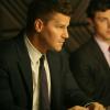 BONES:  Booth (David Boreanaz, L) and Sweets (John Francis Daley, R) interrogate a suspect in &quot;The Male in the Mail&quot; episode of BONES airing Thursday, Dec. 1 (9:00-10:00 PM ET/PT) on FOX.  &#xa9;2011 Fox Broadcasting Co.  Cr:  Patrick McElhenney/FOX