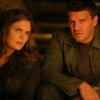 BONES:  Brennan (Emily Deschanel, L) and Booth (David Boreanaz, R) take refuge in a tornado shelter when they investigate the murder of a &quot;storm chaser&quot; in &quot;The Twist in the Twister&quot; episode of BONES airing Thursday, Dec. 8 (9:00-10:00 PM ET/PT) on FOX.  &#xa9;2011 Fox Broadcasting Co.  Cr:  Patrick McElhenney/FOX