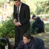 BONES:  Brennan (Emily Deschanel, R) and Booth (David Boreanaz, L) investigate the murder of a &quot;storm chaser&quot; whose remains are found at a camp site in &quot;The Twist in the Twister&quot; episode of BONES airing Thursday, Dec. 8 (9:00-10:00 PM ET/PT) on FOX.  &#xa9;2011 Fox Broadcasting Co.  Cr:  Patrick McElhenney/FOX