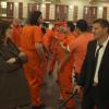 BONES:  Brennan (Emily Deschanel, L) and Booth (David Boreanaz, R) investigate a murder which took place in prison in &quot;The Prisoner in the Pipe&quot; Spring Premiere episode of BONES airing Monday, April 2 (8:00-9:00 PM ET/PT) on FOX.  &#xa9;2012 Fox Broadcasting Co.  Cr:  Patrick McElhenney/FOX